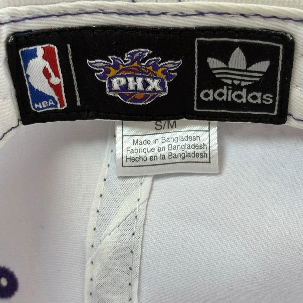 VTG Phoenix‎ Suns Adidas Women NBA Ombre White Purple Bling Logo Y2K Cap Hat